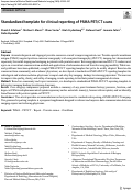 Cover page: Standardized template for clinical reporting of PSMA PET/CT scans.