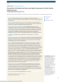 Cover page: Prevention of Incident and Recurrent Major Depression in Older Adults With Insomnia