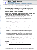 Cover page: Bridging the transition from cancer patient to survivor: Pilot study results of the Cancer Survivor Telephone Education and Personal Support (C-STEPS) program