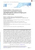 Cover page: Sustainability of the plastron on nano-grass-covered micro-trench superhydrophobic surfaces in high-speed flows of open water