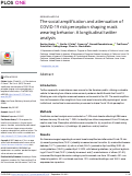 Cover page: The social amplification and attenuation of COVID-19 risk perception shaping mask wearing behavior: A longitudinal twitter analysis.