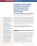 Cover page: Functional and Psychiatric Correlates of Comorbid Post-Traumatic Stress Disorder and Alcohol Use Disorder.