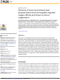 Cover page: Mixtures of tense and relaxed state polymerized human hemoglobin regulate oxygen affinity and tissue construct oxygenation