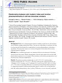 Cover page: Relationship between skin melanin index and nicotine pharmacokinetics in African American smokers