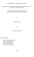 Cover page: Leveraging Human Perception and Computer Vision Algorithms for Interactive Fine-Grained Visual Categorization /