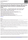Cover page: Goal-Focused Emotion-Regulation Therapy (GET) in Young Adult Testicular Cancer Survivors: A Randomized Pilot Study