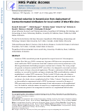 Cover page: Predicted reduction in transmission from deployment of ivermectin-treated birdfeeders for local control of West Nile virus