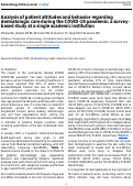 Cover page: Analysis of patient attitudes and behavior regarding dermatologic care during the COVID-19 pandemic: a survey-based study at a single academic institution