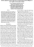 Cover page: Anxiety symptoms of major depression associated with increased willingness to exert cognitive, but not physical effort