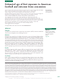Cover page: Estimated age of first exposure to American football and outcome from concussion