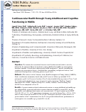 Cover page: Cardiovascular health through young adulthood and cognitive functioning in midlife