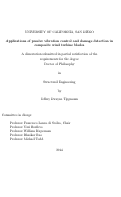 Cover page: Applications of passive vibration control and damage detection in composite wind turbine blades