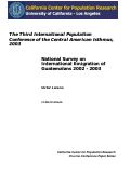 Cover page: National Survey on International Emigration of Guatemalans 2002-2003 (Translation of Spanish Version)