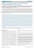 Cover page: Deinococcus geothermalis: The Pool of Extreme Radiation Resistance Genes Shrinks