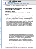 Cover page: Defining Dynamic Protein Interactions Using SILAC-Based Quantitative Mass Spectrometry