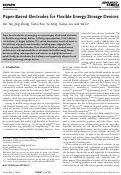 Cover page: Paper-Based Electrodes for Flexible Energy Storage Devices.