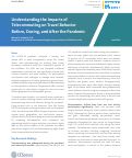 Cover page of Understanding the Impacts of Telecommuting on Travel Behavior Before, During, and After the Pandemic