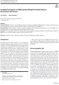 Cover page: Imaging Techniques to Differentiate Benign Testicular Masses from Germ Cell Tumors