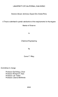 Cover page: Solution grown antimony doped zinc oxide films