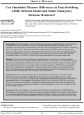 Cover page: Can Simulation Measure Differences in Task-Switching Ability Between Junior and Senior Emergency Medicine Residents?