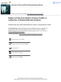 Cover page: Rollout of the Oral Health Literacy Toolkit in California: A Mixed-Methods Analysis