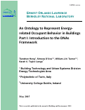 Cover page: An Ontology to Represent Energy-related Occupant Behavior in Buildings Part I: Introduction to the DNAs Framework: