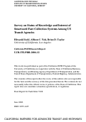 Cover page: Survey on Status of Knowledge and Interest of Smartcard Fare Collection Systems Among US Transit Agencies