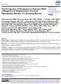 Cover page: The Frequency of Symptoms in Patients With a Diagnosis of Degenerative Cervical Myelopathy: Results of a Scoping Review.