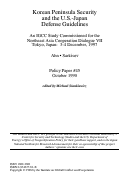 Cover page: Policy Paper 45: Korean Peninsula Security and the U.S.-Japan Defense Guidelines