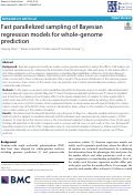 Cover page: Fast parallelized sampling of Bayesian regression models for whole-genome prediction