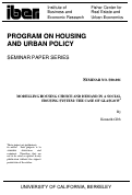 Cover page: Modelling Housing Choice and Demand in a Social Housing System: The Case of Glasgow