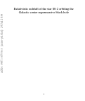 Cover page of Relativistic redshift of the star S0-2 orbiting the Galactic Center supermassive black hole