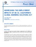 Cover page: Addressing the Employment Impacts of AB 32, California’s Global Warming Solutions Act