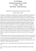 Cover page of Workshop – Deep Learning