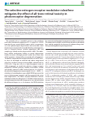 Cover page: The selective estrogen receptor modulator raloxifene mitigates the effect of all-trans-retinal toxicity in photoreceptor degeneration