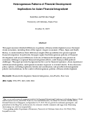 Cover page of Heterogeneous Patterns of Financial Development:Implications for Asian Financial Integration