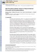 Cover page: High-throughput lipidomic analysis of fatty acid derived eicosanoids and N-acylethanolamines