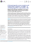 Cover page: A forward genetic screen reveals novel independent regulators of ULBP1, an activating ligand for natural killer cells