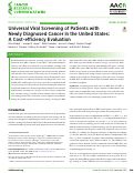 Cover page: Universal Viral Screening of Newly Diagnosed Cancer Patients in the United States: A Cost Efficiency Evaluation