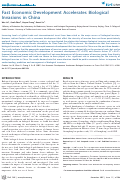 Cover page: Fast Economic Development Accelerates Biological Invasions in China