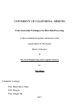 Cover page: Code Generation Techniques for Raw Data Processing