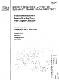 Cover page: Numerical Simulation of Laminar Reacting Flows with Complex Chemistry