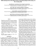 Cover page: Differentiating between Encoding and Processing during Diagnostic Reasoning: An
Eye tracking study.