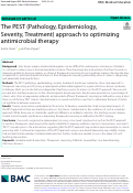 Cover page: The PEST (Pathology, Epidemiology, Severity, Treatment) approach to optimizing antimicrobial therapy