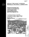 Cover page: Selenium Fractionation and Cycling in ther Intertidal Zone of the Car quinez Strait - Quarterly Progress Report, April 1, 1996 - June 30, 1996