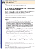 Cover page: PET/CT Imaging of Chemokine Receptor CCR5 in Vascular Injury Model Using Targeted Nanoparticle
