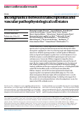 Cover page: Incongruence between transcriptional and vascular pathophysiological cell states.