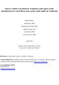 Cover page of Survey evidence on behavior of smokers and vapers to the introduction of a retail flavor ban on the retail outlets in California