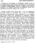 Cover page: A DECREASE IN THE NUMBER OF GABAERGIC SOMATA OCCURS IN PRESEIZING MONKEYS WITH ALUMINA GEL GRANULOMA - A CAUSAL ROLE OF GABA IN FOCAL EPILEPSY