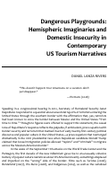 Cover page: Dangerous Playgrounds: Hemispheric Imaginaries and Domestic Insecurity in Contemporary US Tourism Narratives